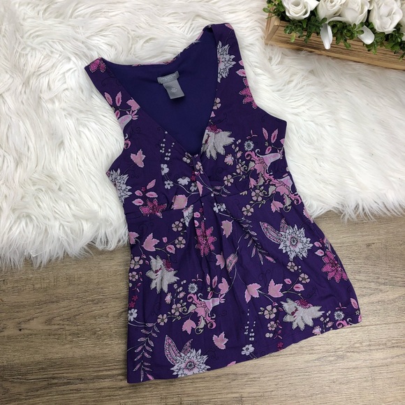 Ann Taylor Tops - 🔥5 for 30 Ann Taylor | Floral V-Neck Blouse A23